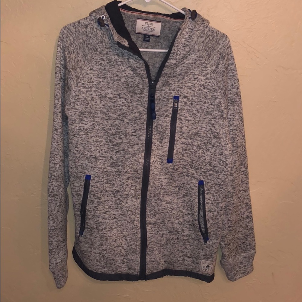 Men’s flag and anthem zip